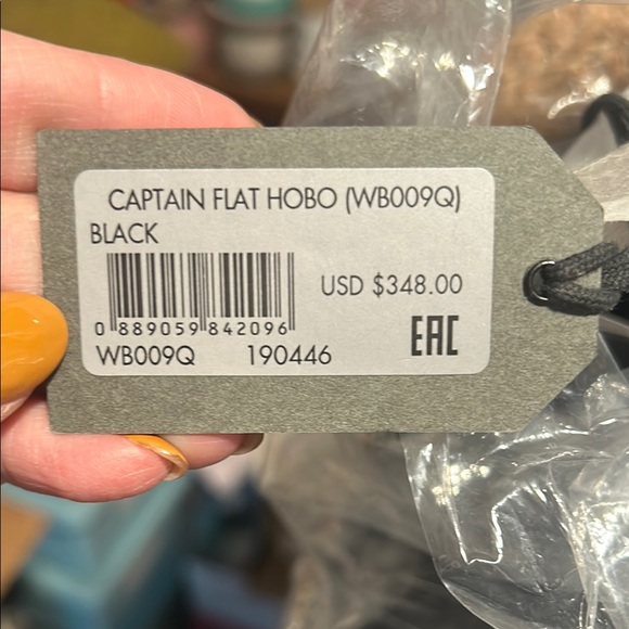 All Saints Captain Leather Flat Hobo Bag - Picture 8 of 11